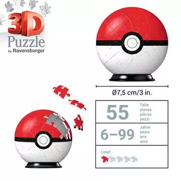 Puzzles 3D Ball 54 p - Poké Ball / Pokémon Puzzle 3D;Puzzles 3D Ronds - Image 5 - Ravensburger