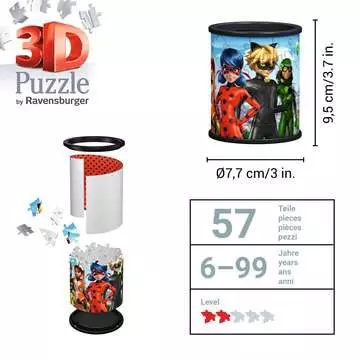 Puzzle 3D Pot à crayons - Miraculous Puzzle 3D;Puzzles 3D Objets à fonction - Image 5 - Ravensburger
