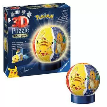Puzzle 3D Ball 72 p illuminé - Pokémon Puzzle 3D;Puzzles 3D Ronds - Image 3 - Ravensburger