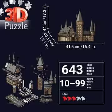 Puzzle 3D Château Poudlard - Grande Salle / H.Potter Puzzle 3D;Puzzles 3D Objets iconiques - Image 5 - Ravensburger