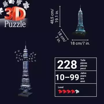 Puzzle 3D Empire State Building illuminé Puzzle 3D;Puzzles 3D Objets iconiques - Image 15 - Ravensburger