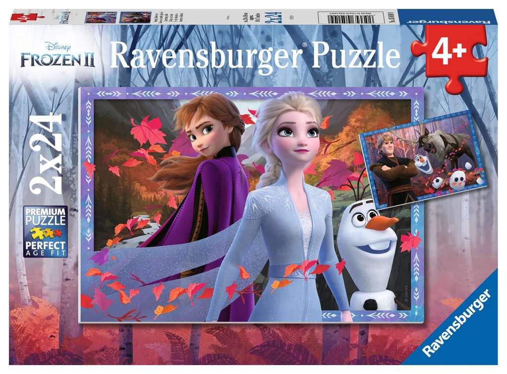 Ravensburger - Puzzle Enfant - Puzzles 2x24 p - Vers des contrées glacées -  Disney La Reine des Neiges 2 - Dès 4 ans - 05010