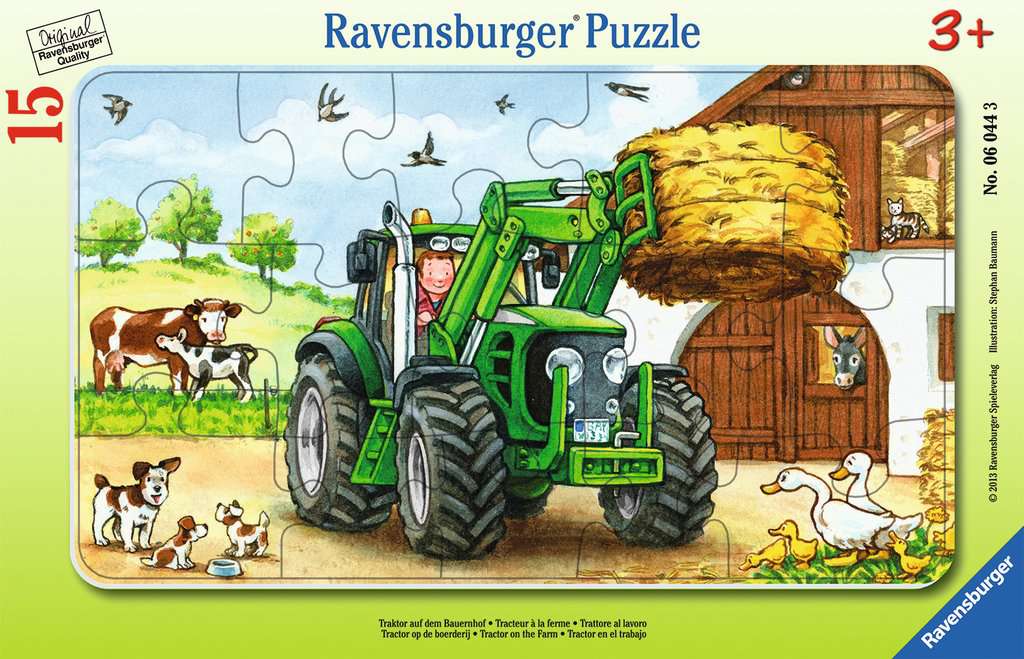 Puzzle cadre 15 p - Tracteur à la ferme, Puzzle enfant, Puzzle, Produits