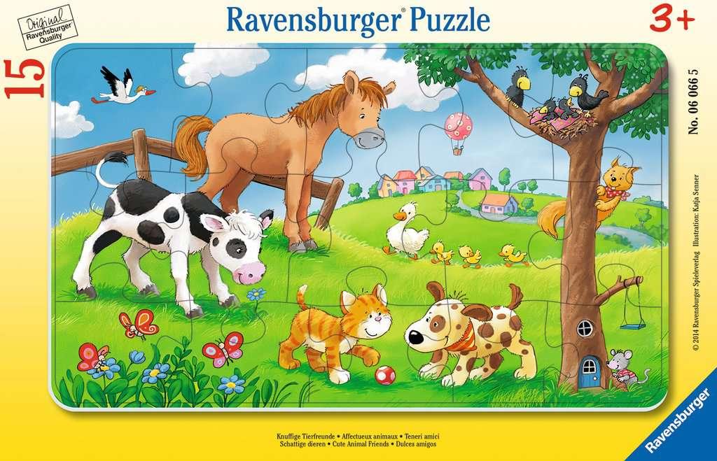 Puzzle cadre 15 p - Affectueux animaux, Puzzle enfant, Puzzle, Produits