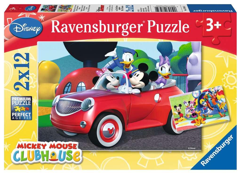 Puzzles 2x12 p - Mickey, Minnie et leurs amis / Disney, Puzzle enfant, Puzzle, Produits