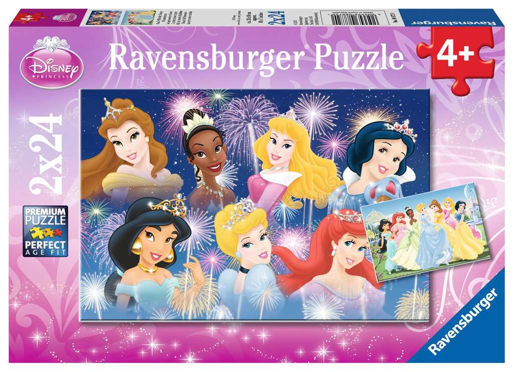 Puzzles 2x24 p - Les princesses réunies / Disney Princesses, Puzzle enfant, Puzzle, Produits