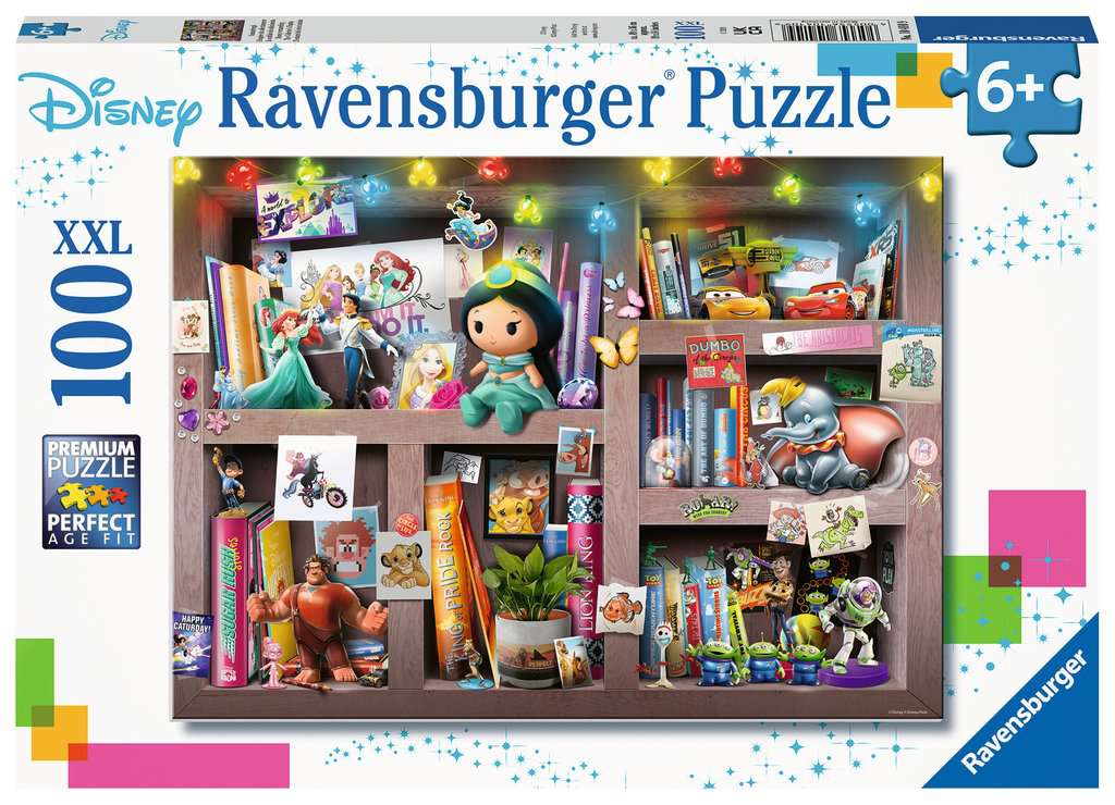 Puzzle 100 p XXL - L'étagère du collectionneur Disney, Puzzle enfant, Puzzle, Produits