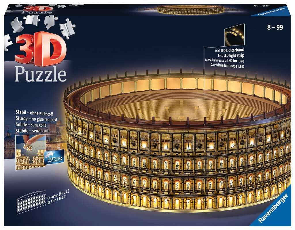 Puzzle 3D Colisée illuminé, Puzzles 3D Objets iconiques, Puzzle 3D, Produits