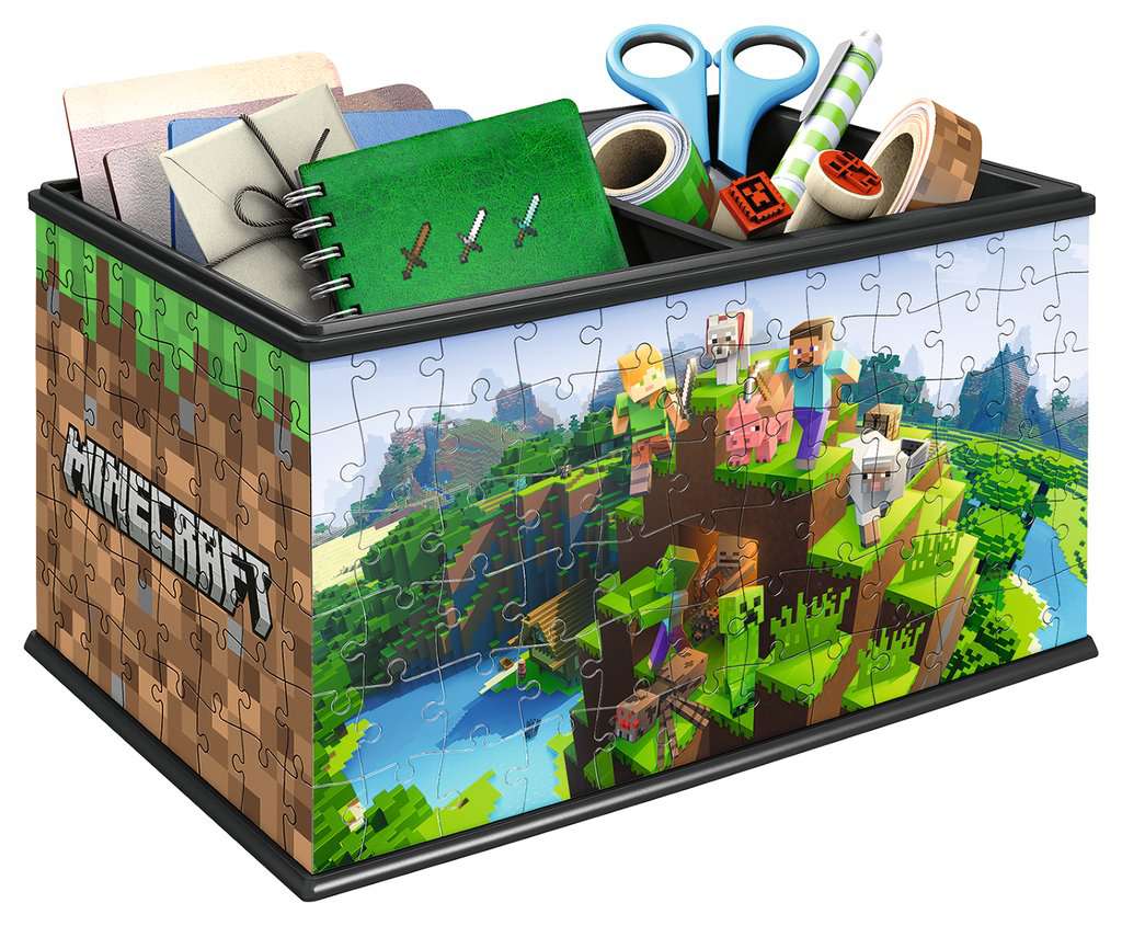 Puzzle 3D Boite de rangement - Minecraft, Puzzles 3D Objets à fonction, Puzzle 3D, Produits