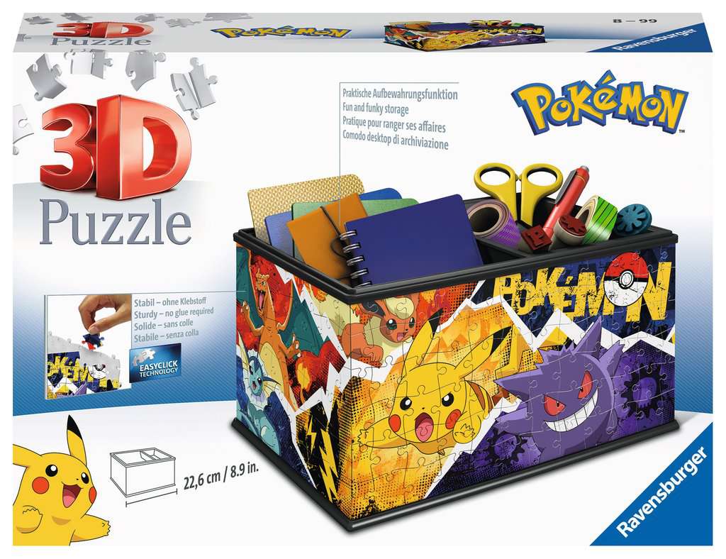 Puzzle 3D Boite de rangement - Pokémon, Puzzles 3D Objets à fonction, Puzzle 3D, Produits