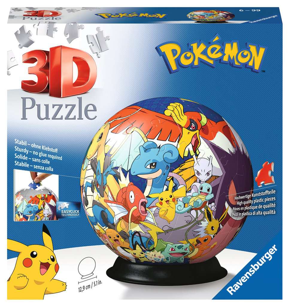 Puzzle 3D rond 72 p - Pokémon, Puzzles 3D Ronds