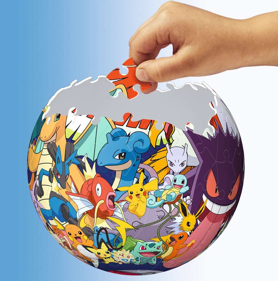 Puzzle 3D rond 72 p - Pokémon, Puzzles 3D Ronds