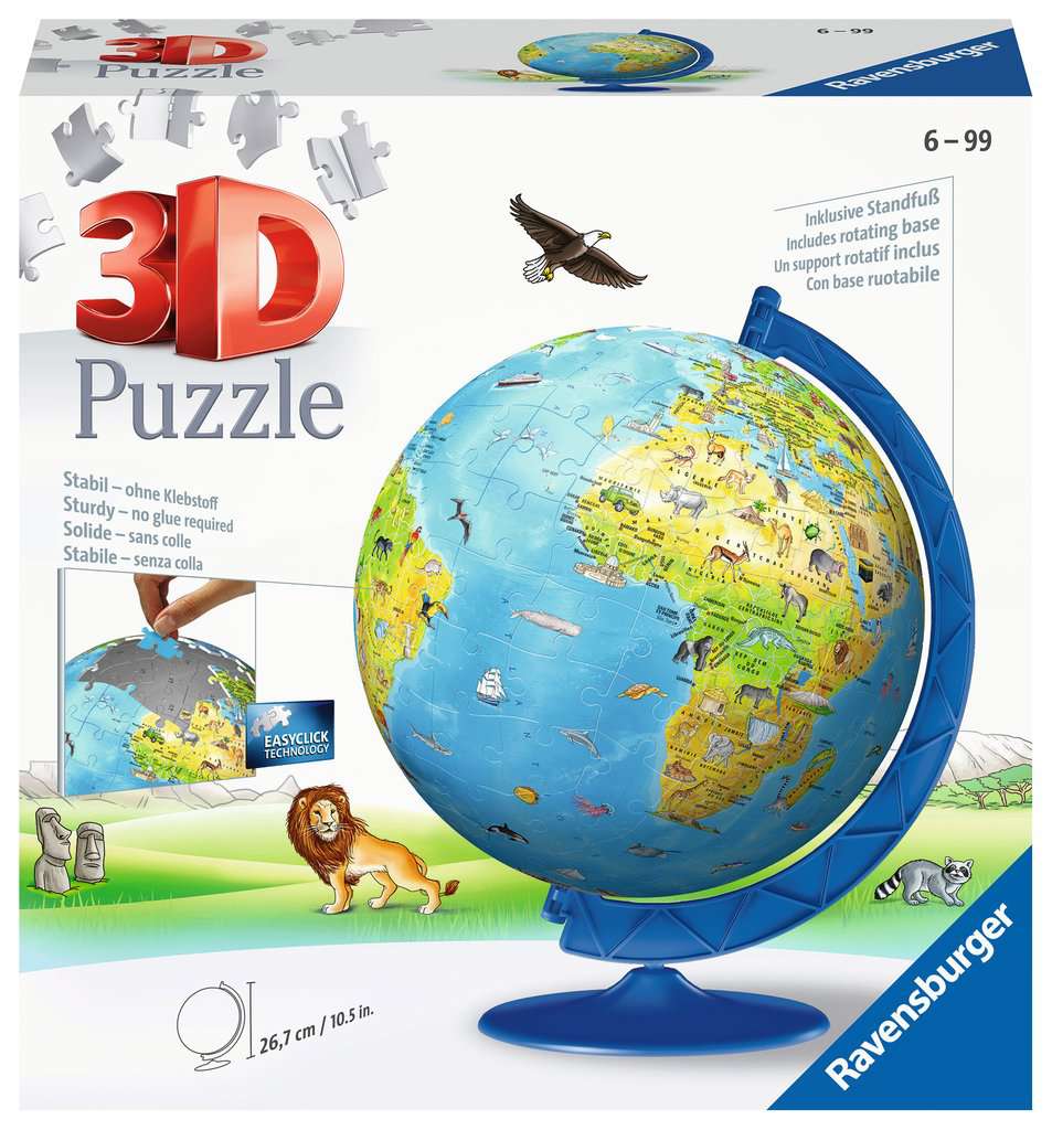 Puzzle 3D Globe 180 p, Puzzles 3D Ronds, Puzzle 3D