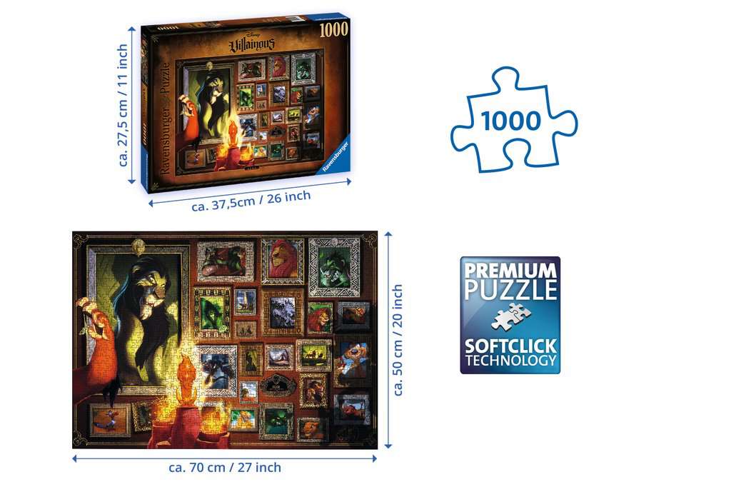 Puzzle 2000 pièces Ravensburger Méchants Disney - Puzzle - Achat