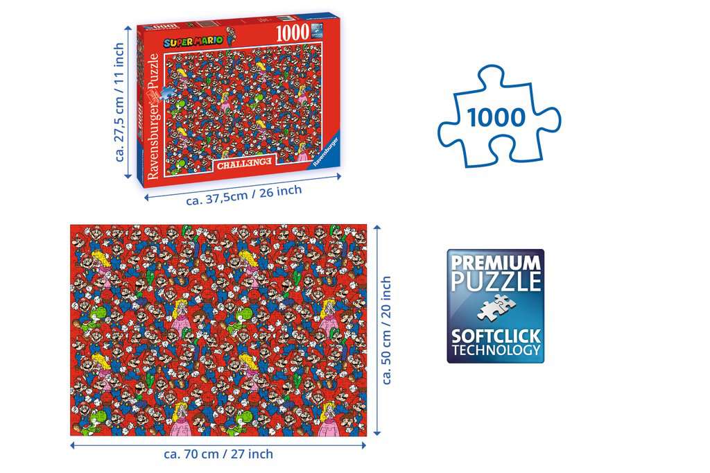 Puzzle 1000 p - Super Mario (Challenge Puzzle), Puzzle adulte, Puzzle, Produits