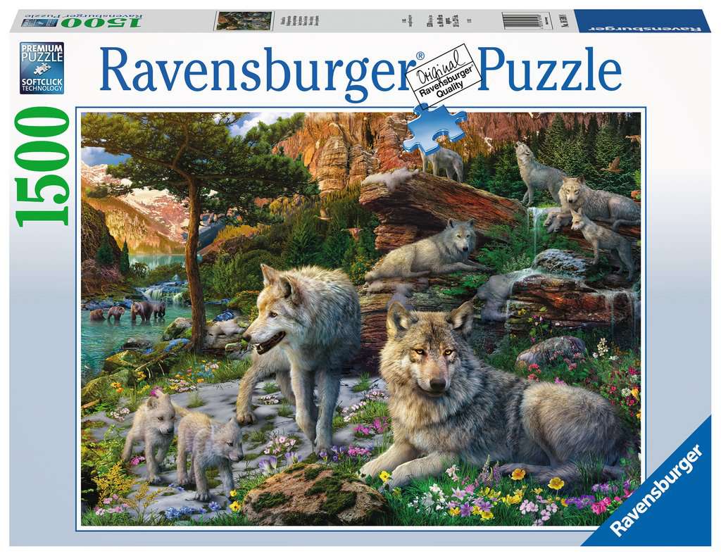 Puzzle 1500 p - Loups au printemps, Puzzle adulte, Puzzle, Produits