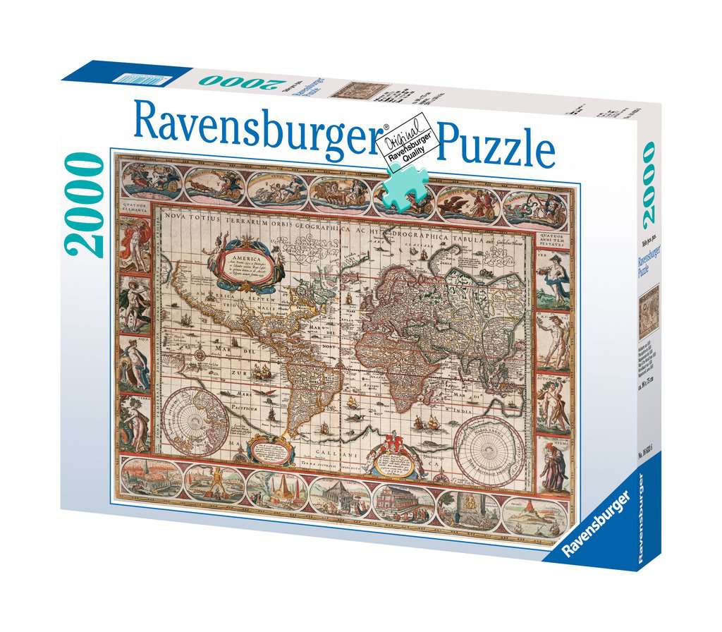 Puzzle 2000 p - Mappemonde 1650, Puzzle adulte