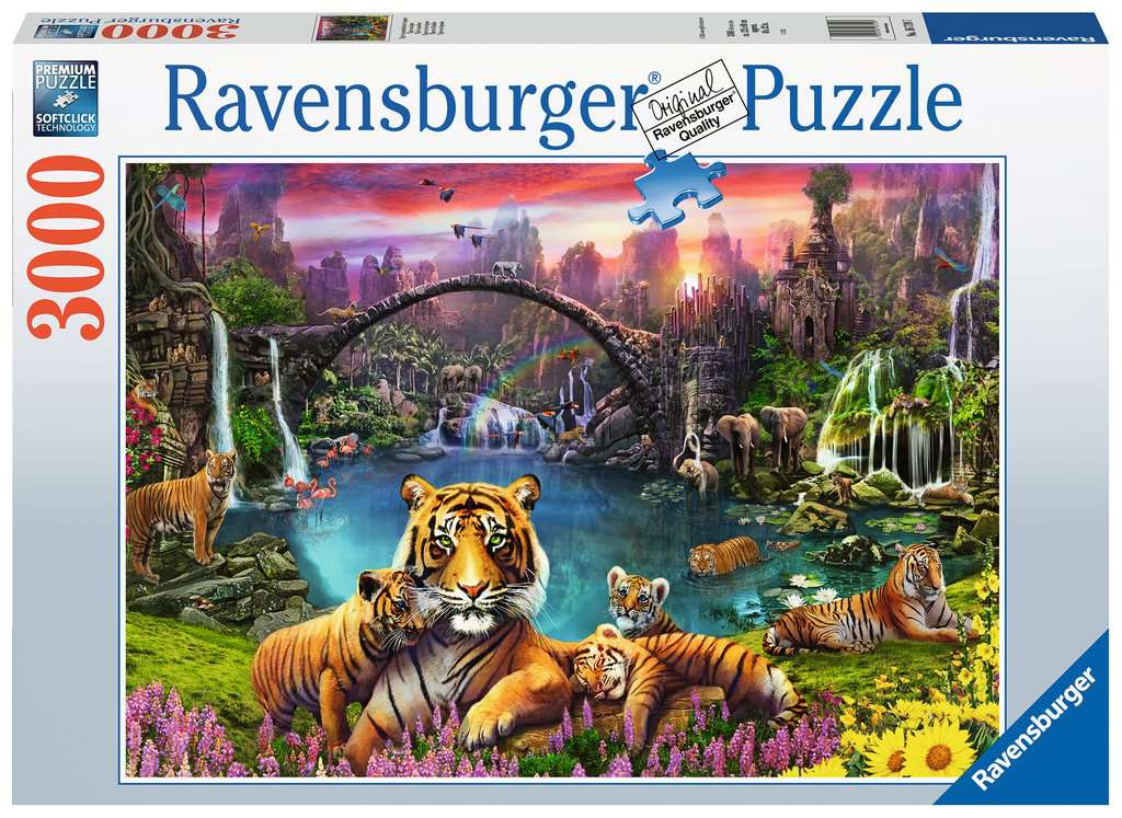 Puzzle 3000 p - Tigres au lagon, Puzzle adulte, Puzzle, Produits