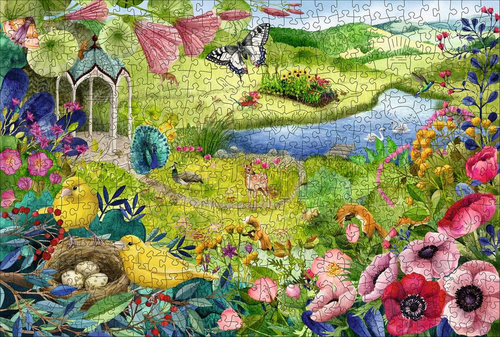 Puzzle en bois - Rectangulaire - 500 pcs - Jardin de la nature