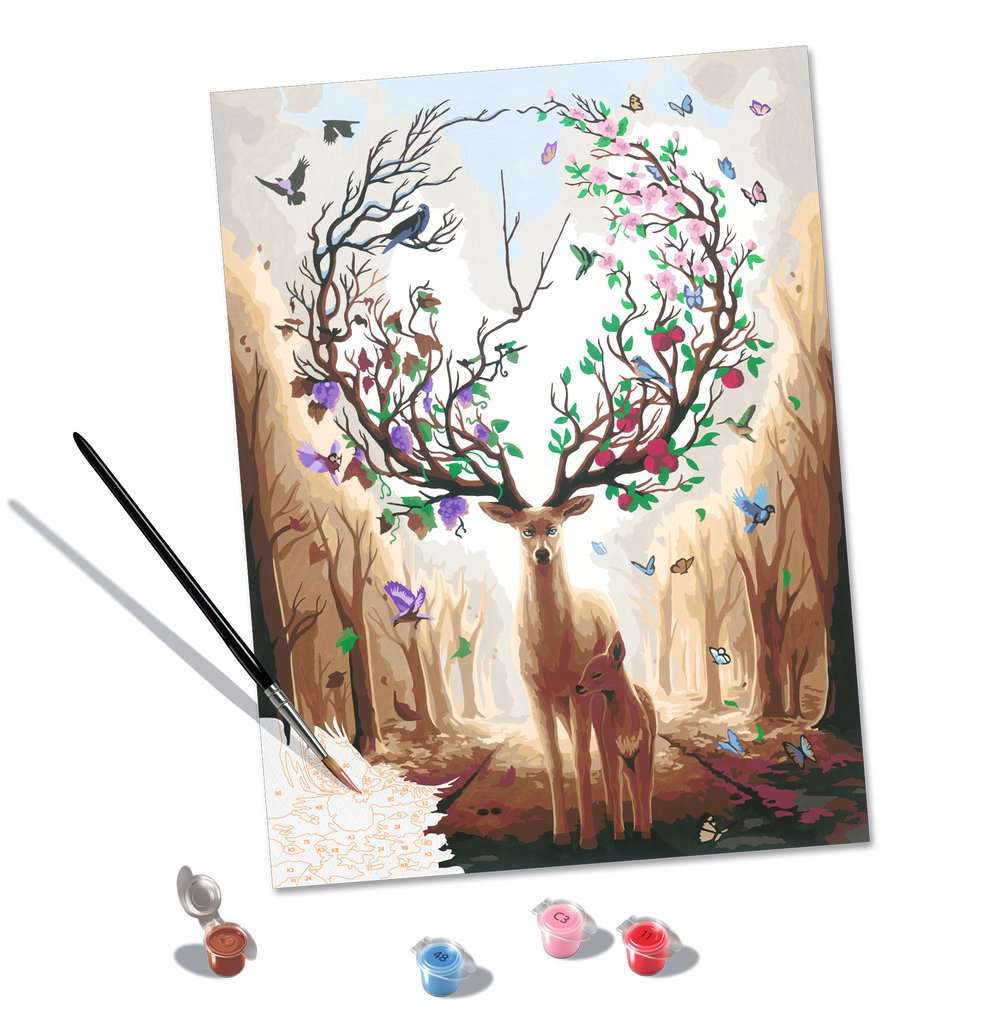CreArt - 30x40 cm - Magic deer, Peinture - Numéro d'art, Loisirs créatifs, Produits