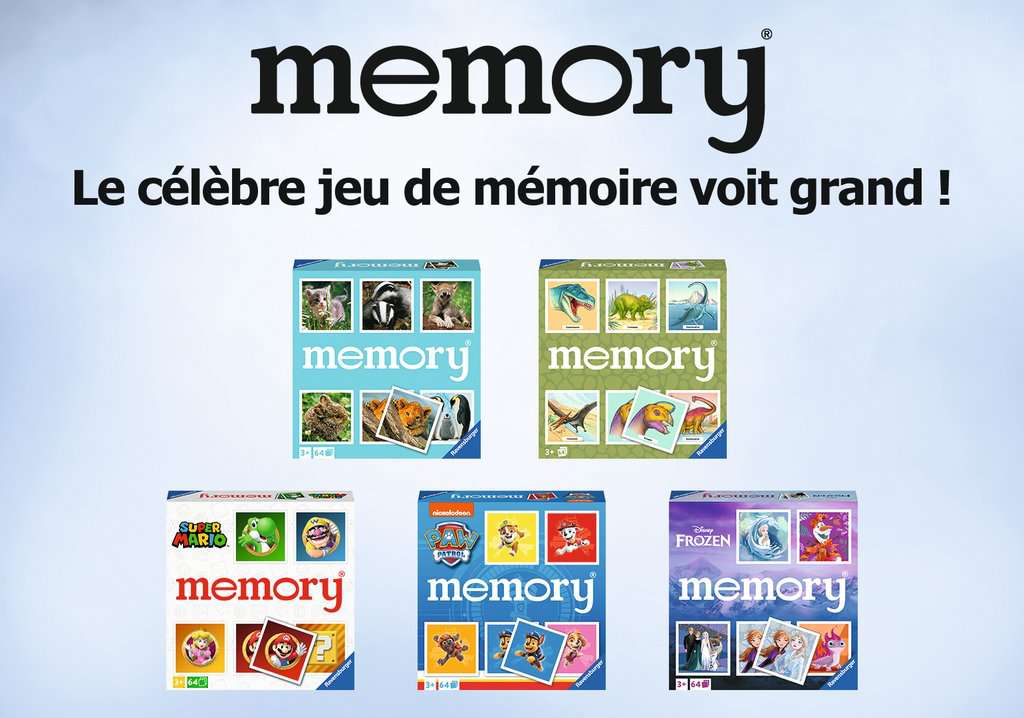 Ravensburger - Jeu Educatif - Grand memory® - Super Mario - Jeu de paires  et de mémoire - 72 cartes - Adultes et Enfants à partir de 4 ans - 20827