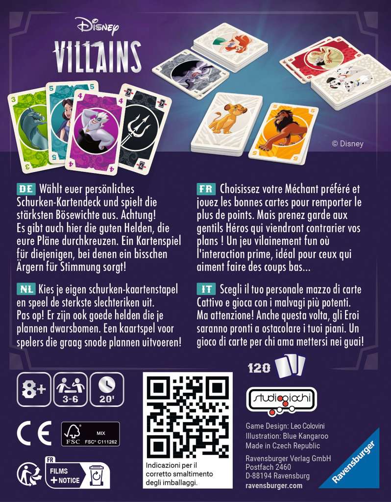 Disney Villains - Le jeu de cartes, Jeux famille, Jeux de société, Produits