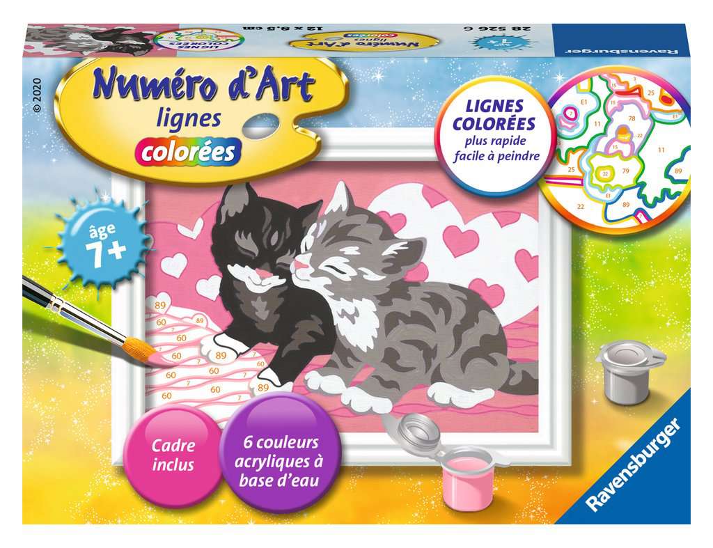Numéro d'art - 8x12cm - Adorables chatons, Peinture - Numéro d'art, Loisirs créatifs, Produits