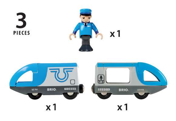 BRIO World - 33506 - Train de voyageurs à pile -…