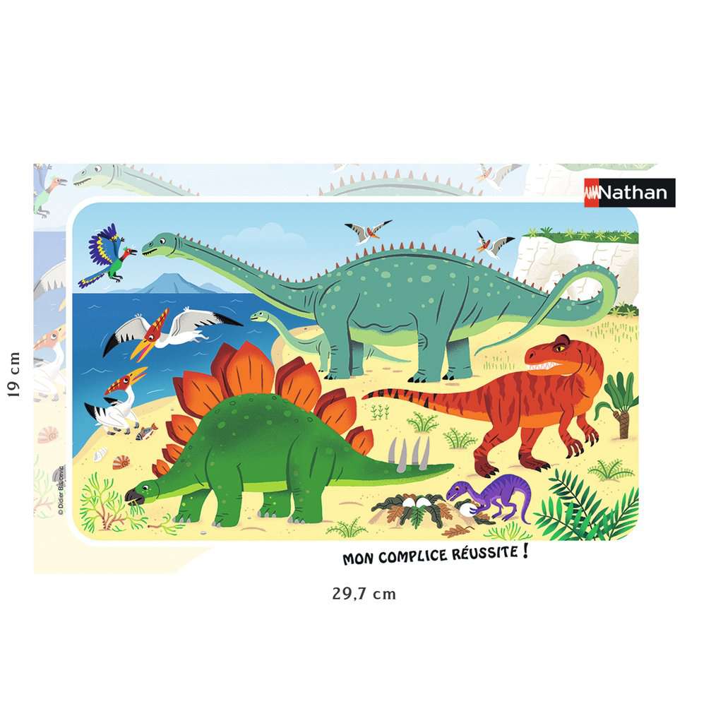 Nathan puzzle cadre 15 p - Les dinosaures du Jurassique, Puzzle enfant, Puzzle Nathan, Produits