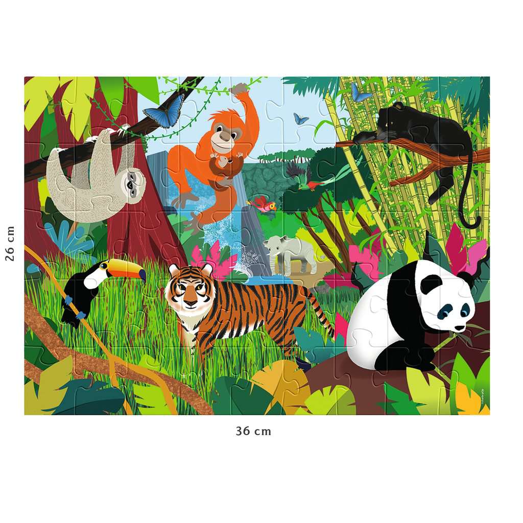 Nathan puzzle 45 p - Les animaux de la jungle, Puzzle enfant, Puzzle  Nathan, Produits