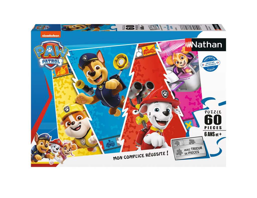 Nathan puzzle 60 p - La Pat'Patrouille colorée
