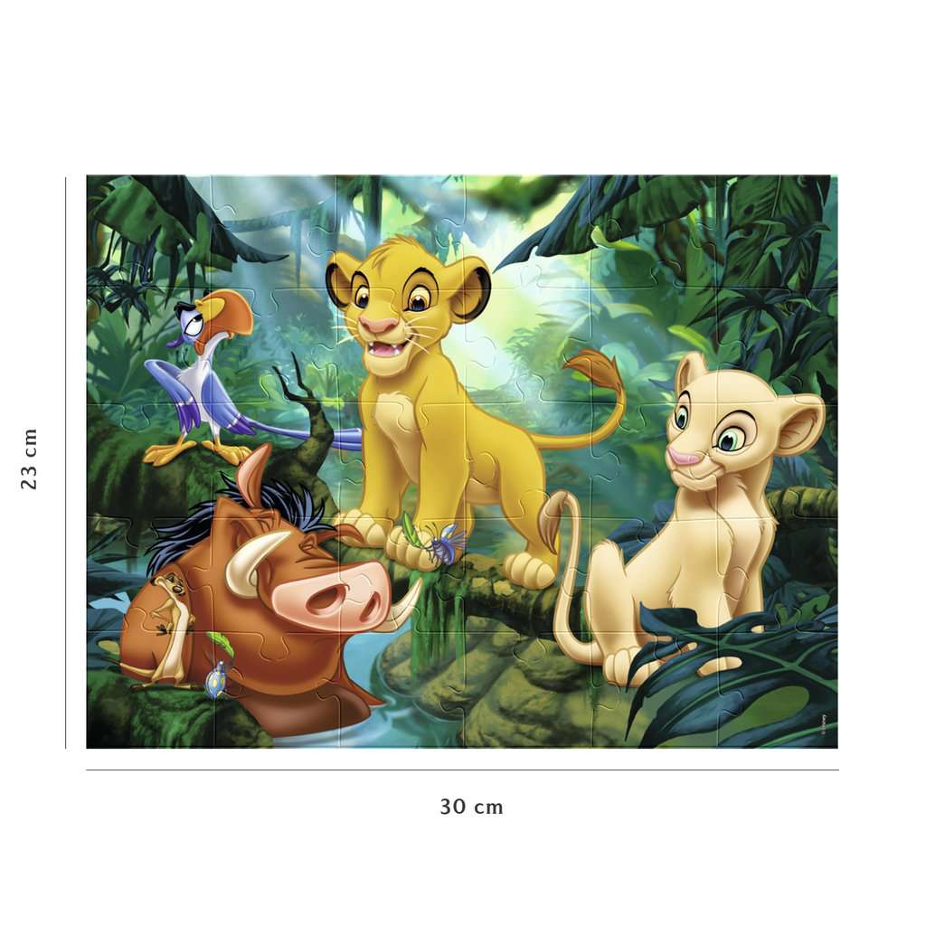 Puzzle Roi Lion de Nathan Vintage 100 pièces avec poster complet