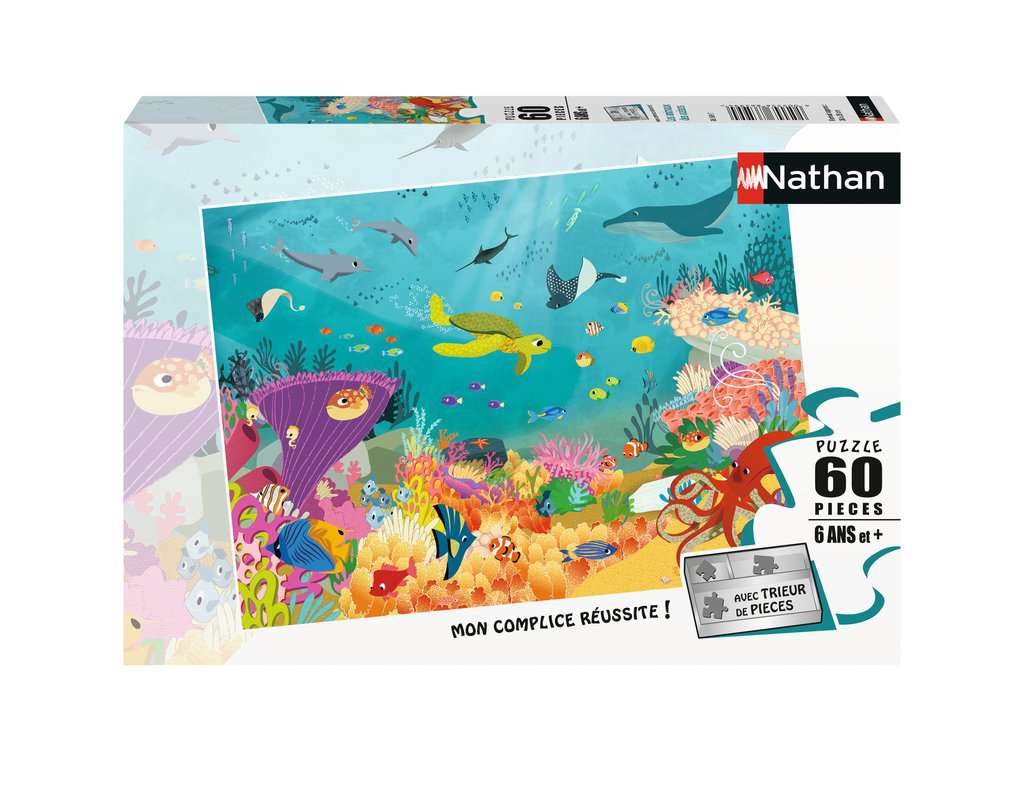 Nathan puzzle 60 p - Les animaux des océans