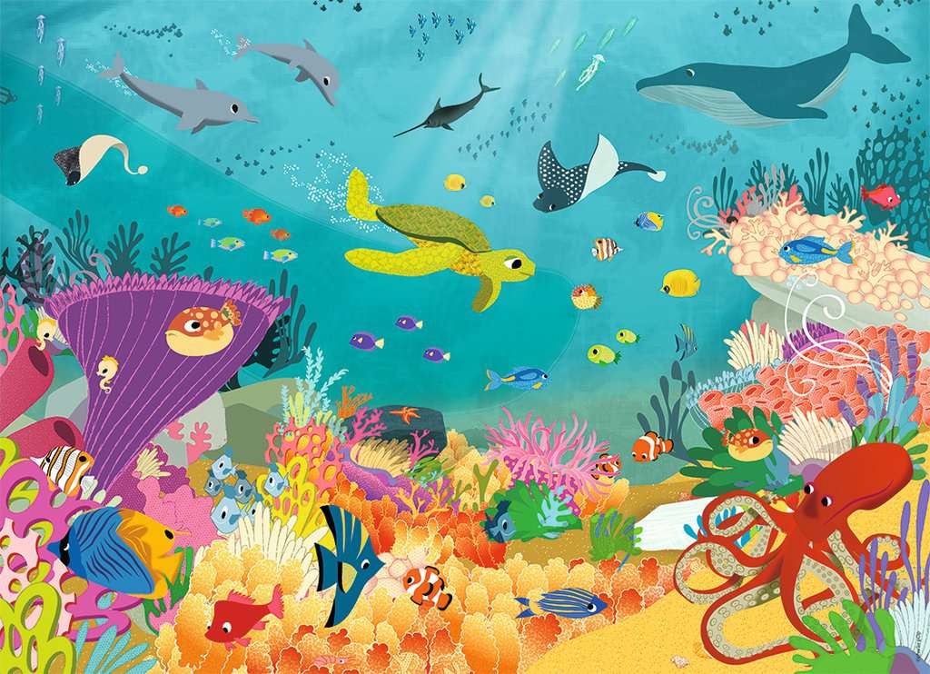 Puzzles Pour Enfants De 3 À 5 Ans, 60 Pièces Puzzles De Montages D'animaux  De L'océan Avec Boîte D'emballage, Puzzle De Sol Pour Les Tout-petits De 3