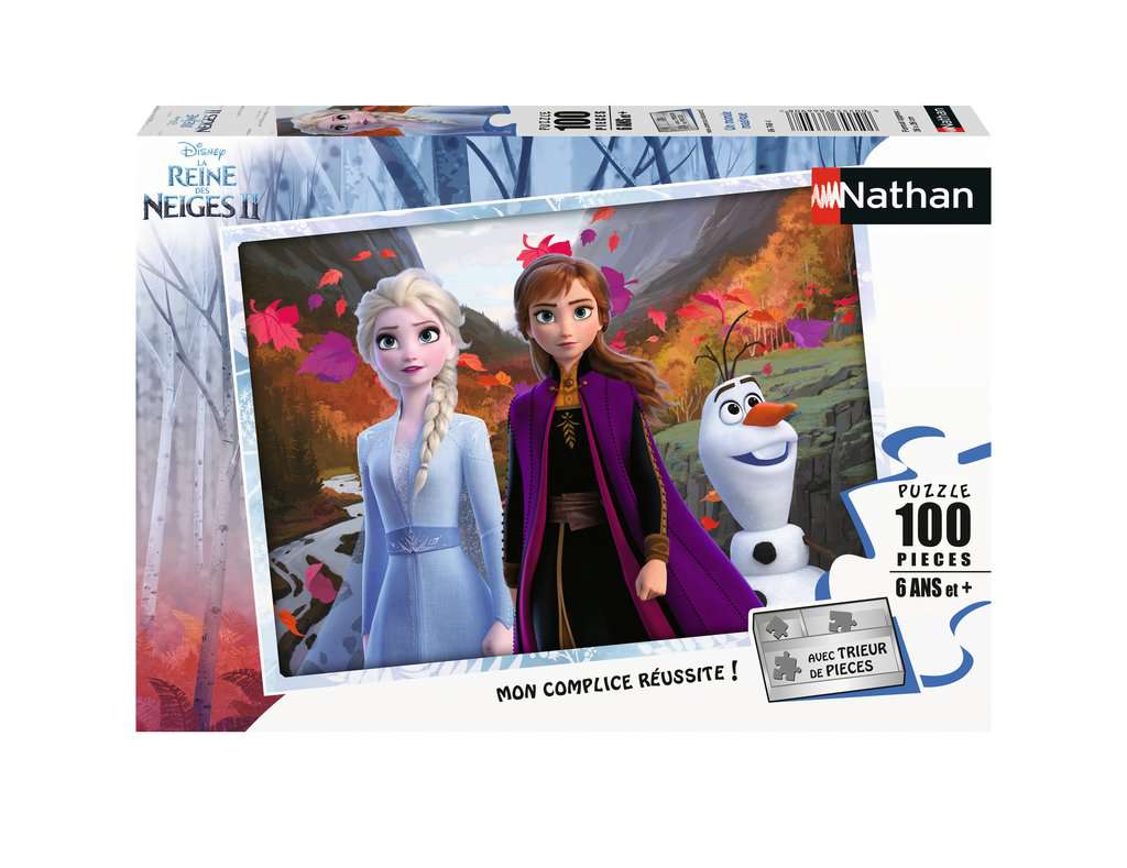 Nathan puzzle 100 p - Un monde magique / Disney La Reine des Neiges 2, Puzzle enfant, Puzzle Nathan, Produits