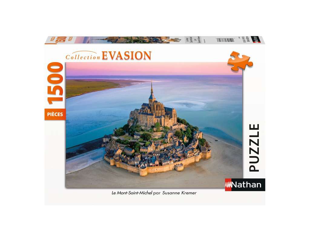 Nathan puzzle 1500 p - Le Mont-Saint-Michel, Puzzle adulte, Puzzle Nathan, Produits