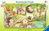 Puzzle cadre 15 p - Les animaux du jardin Puzzle;Puzzle enfant - Ravensburger