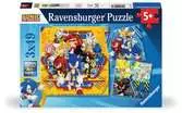 Puzzles 3x49 p - Les aventures de Sonic Puzzle;Puzzle enfant - Ravensburger