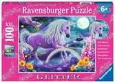 Puzzle 100 p XXL - Licorne scintillante (Collection Paillettes) Puzzle;Puzzle enfant - Ravensburger
