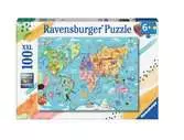 Puzzle 100 p XXL - La carte du monde Puzzle;Puzzle enfant - Ravensburger