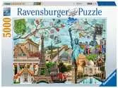 Puzzle 5000 p - Carte postale des monuments Puzzle;Puzzle adulte - Ravensburger