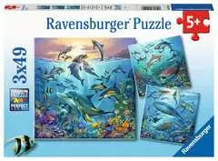 Puzzles 3x49 p - Le monde animal de l'océan - Image 1 - Cliquer pour agrandir