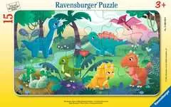 Puzzle cadre 15 p - Les petits dinosaures - Image 1 - Cliquer pour agrandir