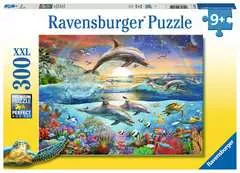 Puzzle 300 p XXL - Le paradis des dauphins - Image 1 - Cliquer pour agrandir