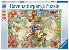 Puzzle 3000 p - Carte de la flore et de la faune - Image 1 - Cliquer pour agrandir