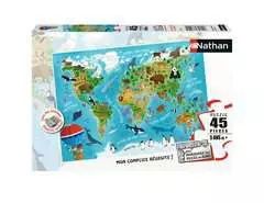 Nathan puzzle 45 p - Carte du monde des animaux - Image 1 - Cliquer pour agrandir
