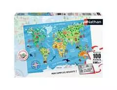 Nathan puzzle 100 p - Carte du monde des monuments - Image 1 - Cliquer pour agrandir