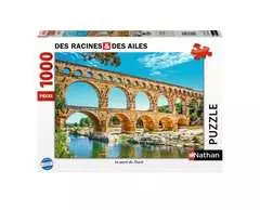 Nathan puzzle 1000 p - Le pont du Gard / Des racines et des ailes - Image 1 - Cliquer pour agrandir
