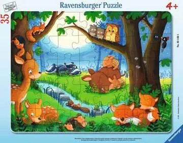 Puzzle cadre 30-48 p - Les petits animaux s endorment Puzzle;Puzzle enfant - Image 1 - Ravensburger