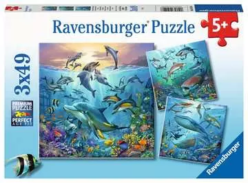 Puzzles 3x49 p - Le monde animal de l océan Puzzle;Puzzle enfant - Image 1 - Ravensburger